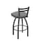 Holland Bar Stool Co 30" Low Back Swivel Bar Stool, Pewter Finish, Canter Grey Seat 41130PW007 - alternate 2